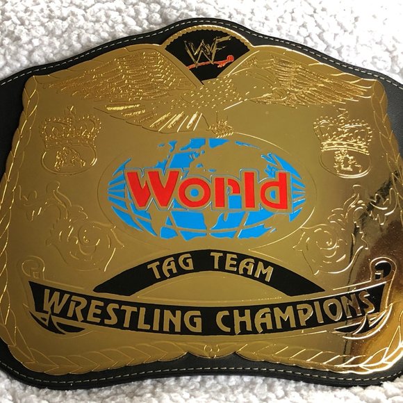 SOLD // WWF World Wrestling Federation World Tag Team Champions Belt Licensed - Picture 2 of 16